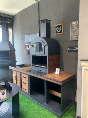 80 CM FIRINLI 260 TEZGAHLI METAL BARBEKÜ
